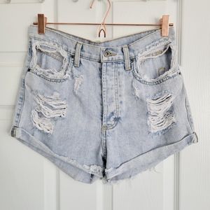 Carmar Cutout Pocket Distressed Denim‎ Shorts